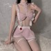 Guiruo Fun Lingerie Hot Lacing COS Female Nurse Dress Sweet and Tempting Role Playing Uniform Set 2527