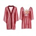 Guiruo Fun Underwear Sexy Solid Split Sexy Sleepwear Outer Robe Hanfu Role Playing Uniform Set 1645