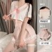 Guiruo Fun Underwear Sexy Open Waist Pleated Short Skirt Doll Neck Comfortable Student Dress Sweet Uniform Set 2627