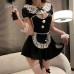 Guiruo Classic Black and White Sweet Age Reducing Hollow out Sexy Little Servant Dress Passionate No Take Off Uniform Set 2568