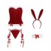 Guiruo Fun Lingerie Women's Plush Bra Short Skirt Rabbit Girl Role Playing Uniform Bed Temptation Set 1518