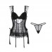 Guiruo Fun Lingerie Sexy Mesh Perspective Attractive Chest Cushion Suspender Sleeping Dress Steel Ring Uniform Set Issued on behalf of 1740