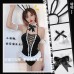 Guiruo Fun Lingerie Women's Secret Buckle Open Band Rabbit Girl Sexy Cross Strap Attractive Neck Hanging Uniform Set 1028