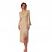 Guiruo Sexy V-neck Satin Lace Embroidery and Chest Cushion Split Simple and Comfortable Sleeping Dress Home Suit Set Q2956