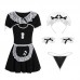 Ruo Ruo Pure Desire Wind Hollow out Lace Sweet Age Reducing Maidservant Dress No Release Temptation Uniform Set role-playing 2568