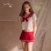 Guiruo Fun Lingerie Female Sexy Pure Student Dress Pleated Skirt Mini Short Role Playing Uniform Set 600