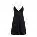 Guiruo Sexy Deep V Low Chest Temptation Pajamas Open Back Chain Solid Comfortable Sling Dress Home Suit Set 2139