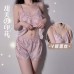 Guiruo Spring/Summer Strap Shorts Printed Sexy Deep V Lace Split Two Piece Home Suit Set Issued on behalf of 19070