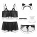 Guiruo New Fun Lingerie Cat Girl Maid Six Piece Uniform Role Playing Seduction Maid Set 339