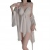 Guiruo Sexy Backless Temptation Ice Silk Pajamas Butterfly Perspective Sling Sleeping Dress Simple Outer Robe Home Furnishing P3945