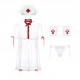 Guiruo Fun Lingerie Sexy and Attractive Perspective Mesh Skirt Hot Shirt Collar Female Nurse Uniform Set 2919