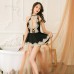 Guiruo New Sexy Home Sleeping Dress Lace Seduction Strap Dress Open Back Perspective Fun Underwear 370