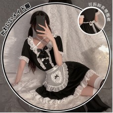 Guiruo Japanese Fun Lingerie Sexy Lace Apron Temptation Cute Servant Uniform Role Playing Set 2604