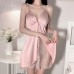 Guiruo Fun Lingerie Sexy Chest Cushion Hanging Pajama Dress Lace Splice Pajama Home Suit Set Issued on behalf of 2957