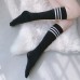 Guiruo Fun Lingerie Women's Black and White Stripe Seduction Socks Pure Student Stockings High Tube Socks Leggy Socks W13