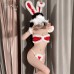 Guiruo Fun Lingerie Velvet Role Play Rabbit Girl Three Point Christmas Dress Passionate Opening No Take Off Uniform Set