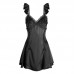 Guiruo Sexy Lace and Chest Cushion Open Back Hollow out Temptation Satin Nightwear Simple Outer Robe Home Suit Set 3420