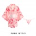 Guiruo Fun Underwear New Japanese Printed Kimono Sexy Hot Set Sexy Cardigan Chiffon Sleeping Dress 631