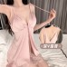 Guiruo Fun Lingerie Sexy Chest Cushion Hanging Pajama Dress Lace Splice Pajama Home Suit Set Issued on behalf of 2957