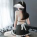 Guiruo Fun Lingerie Sexy Backless Attractive Maid and Maid Role Playing Passionate Three Point Set Uniform 384