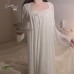 Guiruo Princess Style Soft Mesh Sweet Lace Loose and Comfortable Sling Sleeping Dress Outer Robe Home Suit Set 2373