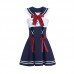 Guiruo Pure Age Reducing Doll Neck Sexy Open Back Butterfly 100 Pleated Student Uniform Temptation Role Play 2976