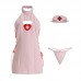 Guiruo Fun Lingerie Sexy and Pure Nurse Breast Dewing Temptation Side Straps Hollow out Temptation Uniform Set 1630