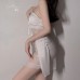 Guiruo Fun Underwear Sexy Hanging Neck Strap Sleeping Dress Female Lace Perspective Slim Fit Sleeping Dress Home Suit Set 1211