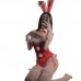 Guiruo Cute Rabbit Girl Christmas Uniform Velvet One Piece Open Crotch Sexy Open Hip seductive Women's Fun Set 2491