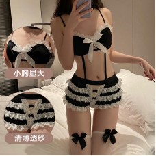 Rose Like Lace Rabbit Girl Fun Lingerie Women's One Piece Nightclub Stage Role Playing Temptation Uniform Set 2530