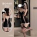 Guiruo Fun Lingerie Sexy Lacing Hollow out Temptation Sweet Maid Hanging Dress Bed Uniform Sexy Set 1742