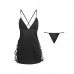 Guiruo Fun Underwear Imitation Silk Summer Thin Lace Splice Sexy Suspender Sleepwear Women's Home Suit 550