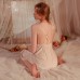 Guiruo Sexy Velvet Lace Temptation Pure Desire Square Neck Suspended Sleeping Dress Comfortable Outer Robe Home Suit Set P2941