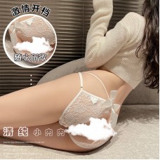 Guiruo Fun Underwear Sexy Pure Desire Lace Triangle Pants Low Waist Open Cut No Take Off Underwear Pants Women's Accessories Distribution 2177