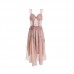 Guiruo Spring/Summer New Sexy Lace Splice Chest Cushion Suspender Sleeping Dress Minimalist Outer Robe Home Suit Set W2799