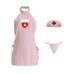 Guiruo Fun Lingerie Women's Sexy Dew Breast Hollow out Temptation Strap Nurse Dress Role Playing Uniform Set 1630