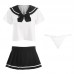 Guiruo Fun Lingerie Female Sexy Pure Student Dress Pleated Skirt Mini Short Role Playing Uniform Set 600