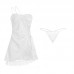 Guiruo Fun Underwear Sexy Hanging Neck Strap Sleeping Dress Female Lace Perspective Slim Fit Sleeping Dress Home Suit Set 1211