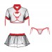 Guiruo Fun Lingerie Women's Sexy Hollow Out Breast Dewing Temptation Classical Qipao Retro Plate Buckle Passion Set 825