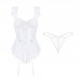 Guiruo Fun Underwear Sexy Transparent Mesh Chest Cushion Steel Ring Gathering Fluffy Skirt hem Pure Desire Sling Sleeping Dress Set 2655