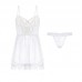 Guiruo Fun Lingerie Sexy Mesh Perspective Attractive Strap Hanging Sleeping Dress Backless Home Suit Women's Set 1067