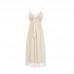 Guiruo Brand Sweet Mesh Pearl Chain Decoration Sexy Backless Slender Home Sleeping Dress Set P2259