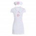 Guiruo Fun Lingerie Sexy Small Breast Nurse Uniform Split Slim Fit Role Playing Professional Women's Set 1691