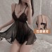 Guiruo Fun Lingerie Sexy Mesh Perspective Attractive Puffy Skirt Sweet Hanging Sleeping Dress Home Suit Set 1583