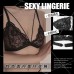 Guiruo New Comfortable and Unbound Women's French Perspective Lace Light, Thin, Sexy, and Funny Back Bra Single Piece 758