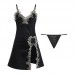 Guiruo Spring Summer Nightwear Set Sexy Underwear Black Lace Lace Strap Sleepwear Home Suit 254