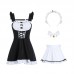 Guiruo Fun Lingerie Sexy and Attractive Hot Backless Pure Maid Role Playing Bed Uniform Set 2388