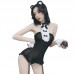 Guiruo Fun Underwear Female Role Play Sexy Hollow out Rabbit Girl Temptation Passionate Hot Uniform Set 8048