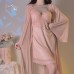 Guiruo Pure Desire Net Red Sexy Pajamas Mesh and Chest Cushion Steel Ring Gathering Sling Pajama Skirt Outer Robe Home Furnishing 2679