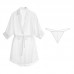 Guiruo New Chiffon Sexy Sleepwear Women's Spring/Summer Long White Shirt Fun Underwear Korean Version Shirt 243